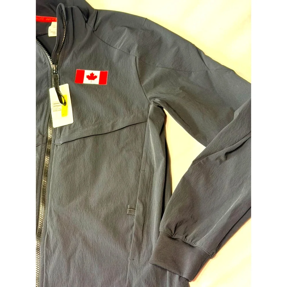 New Women's Nike Canada Team Dri-FIT Full Zip Track Jacket Black Size Small